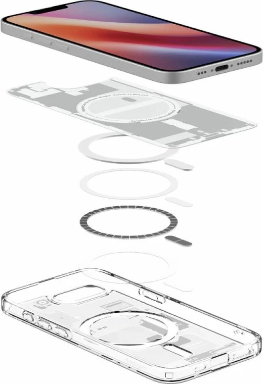 Mbrojtëse telefoni Spigen Ultra Hybrid MagSafe për iPhone 16E/17E, e bardhë