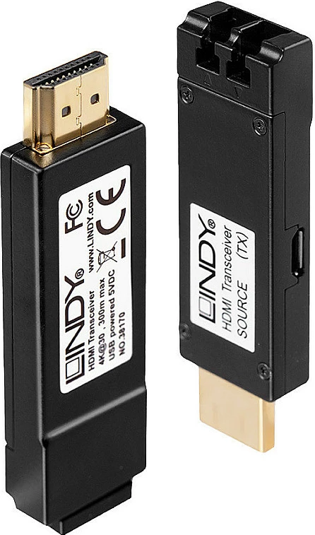 Zgjatues HDMI LINDY HDMI Extend Transceiver 4K, 300 m, Duplex LC multimode, i zi