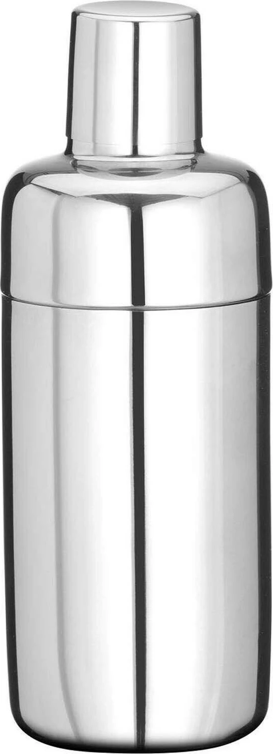 Shaker koktej 3-pjesësh, BarUp, 0.5 L, fi 79 x 199 mm, inox me kullesë të integruar, argjendtë