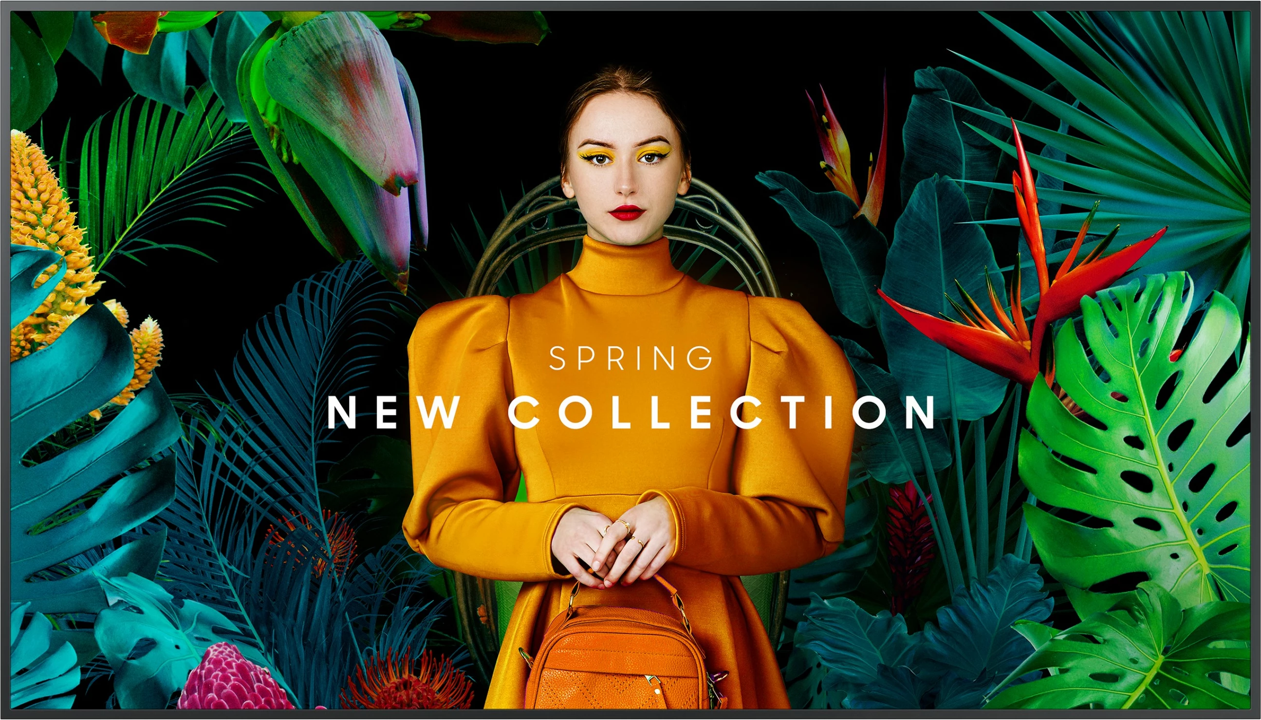 Monitor Samsung QM75C 75 inç 4K Ultra HD, Smart Signage, Charcoal Black