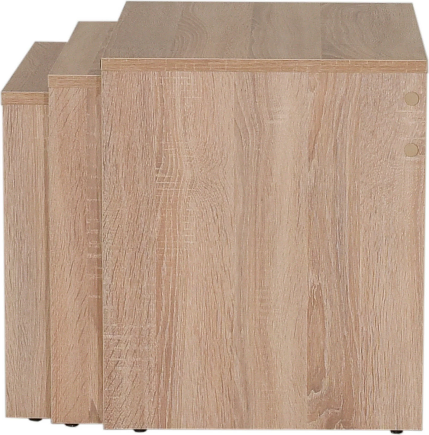 Tavolina kafeje Hanah Home, set prej 3 copësh, ngjyrë sonomo, Shp-103-Ss-1