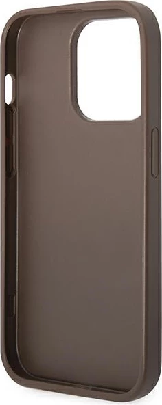 Mbështjellës Guess GUHCP14LG4GLBR për iPhone 14 Pro 6.1", hardcase, kafe