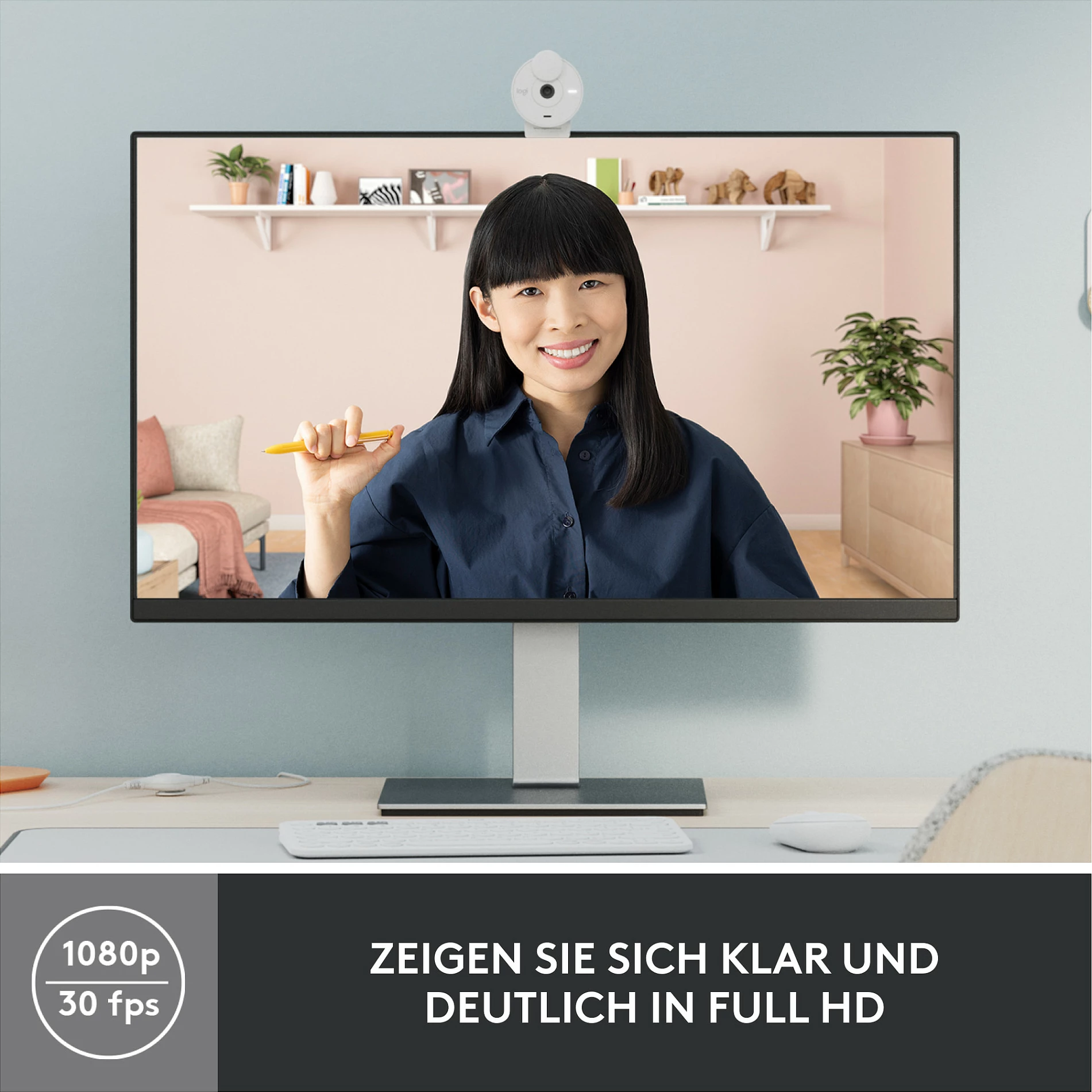 Kamerë Logitech BRIO 300, 1920x1080, Bardhë