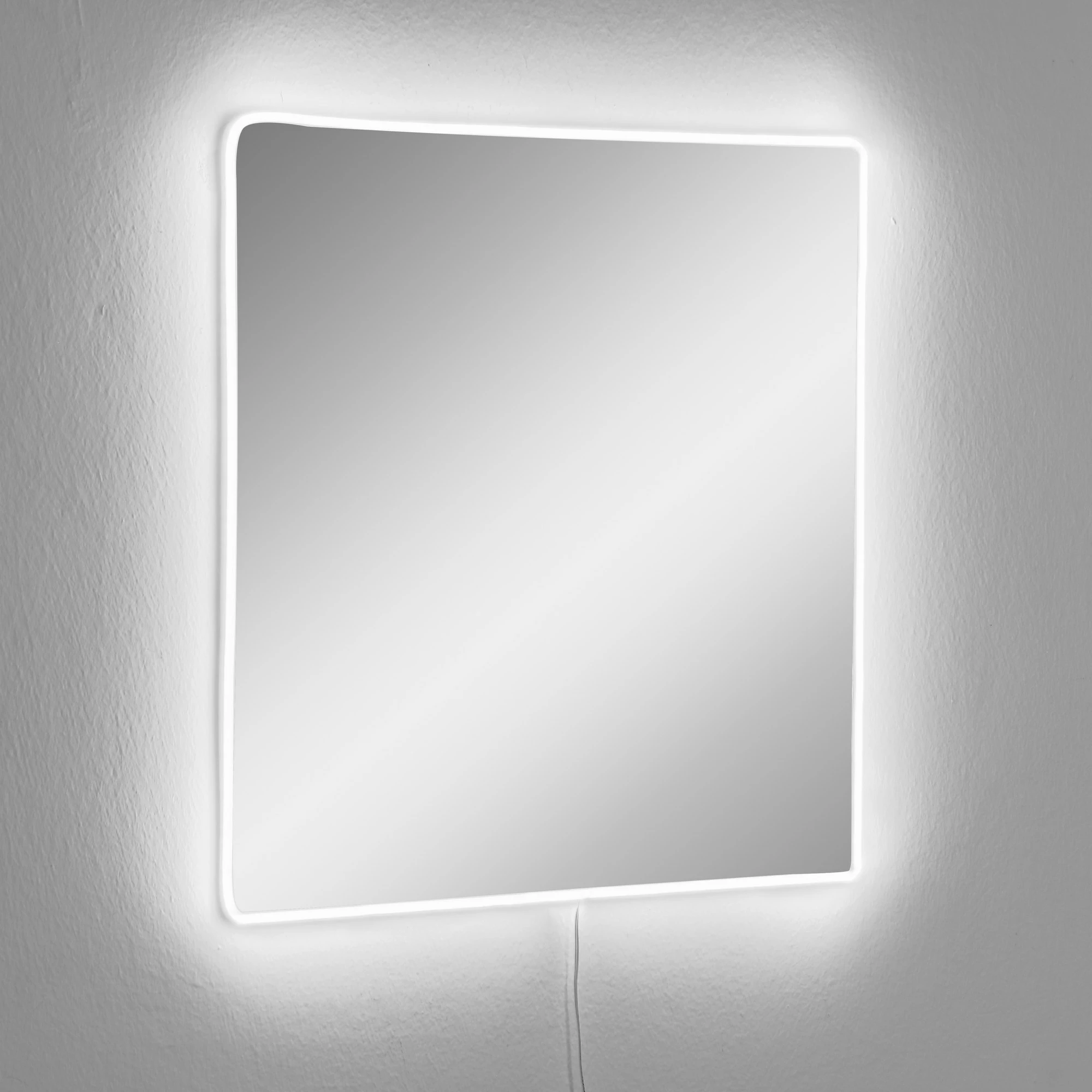 Pasqyrë katrore me ndriçim LED, Hanah Home, 50x50cm, e bardhë