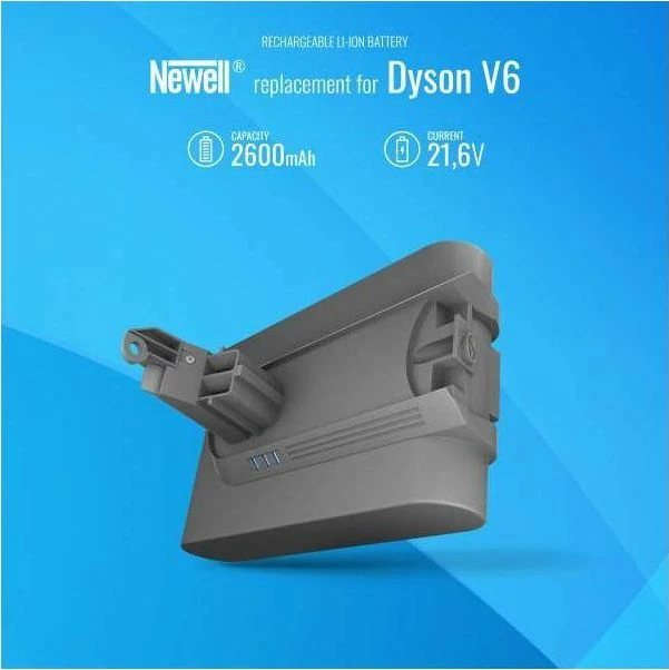 Bateri Newell DSV6B 2600mAh 21.6V për Dyson V6, gri