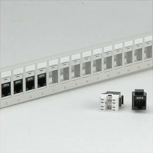 Patch panel ROLINE Keystone 19" Cat.6, 24 porta, UTP, Krone LSAplus, hirtë e çelët