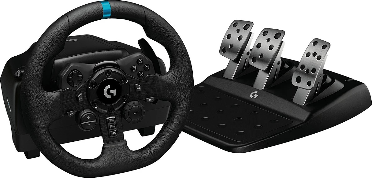 Timon garash Logitech G923 me pedale, Force Feedback, USB, PC/PS4/PS5, i zi