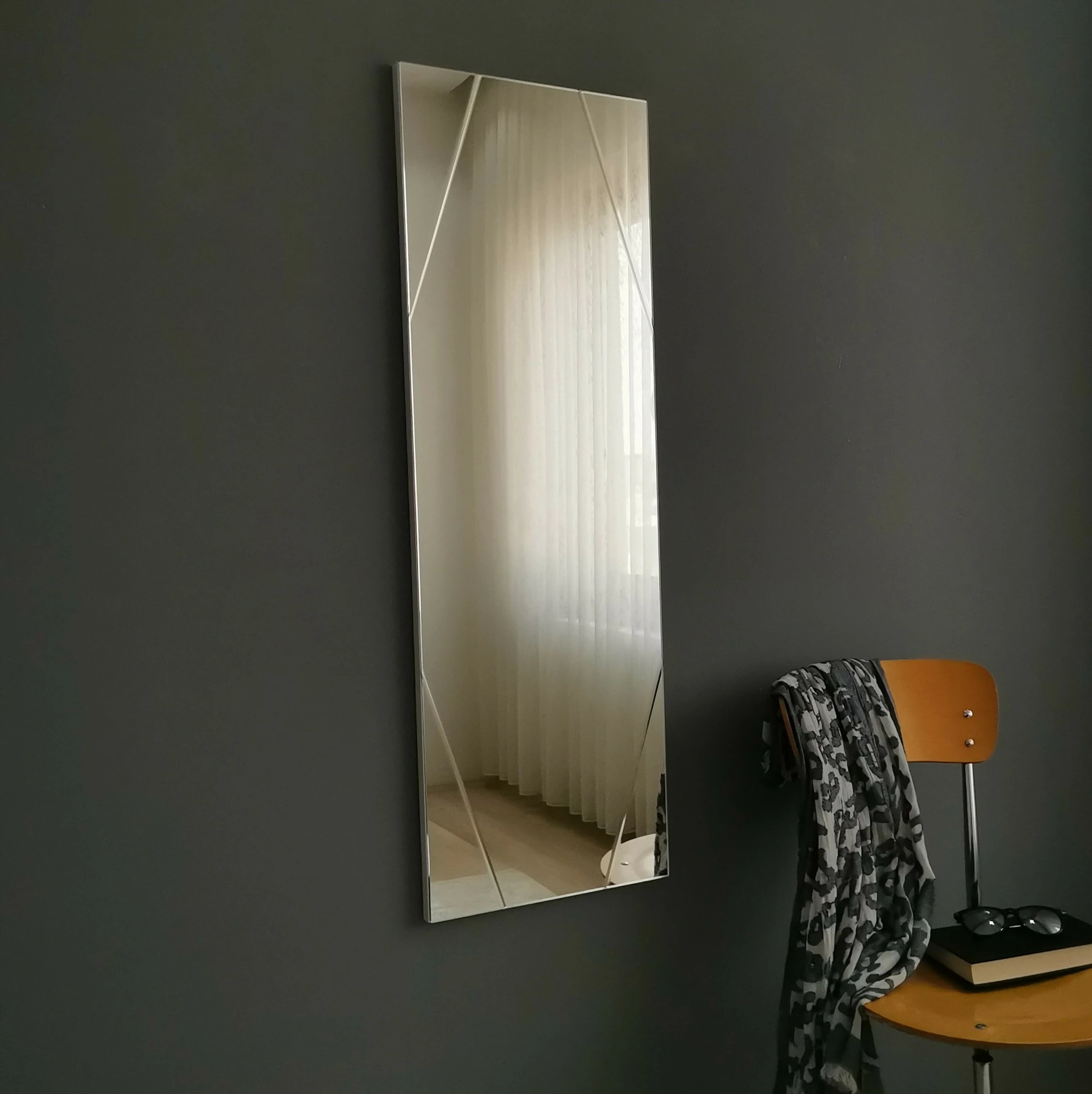Pasqyrë Hanah Home, A320Y, ngjyrë argjendi, 35x105cm