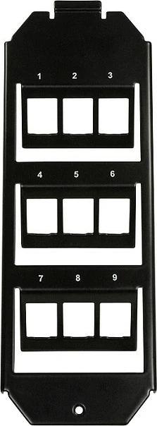 Insert për floor box LogiLink, 9x module Keystone (3x3), i zi