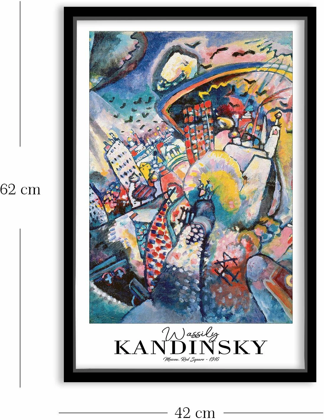Pikturë dekorative me kornizë, Wallity, 4262SYHKANDINSKY-013