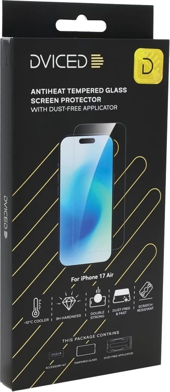 Dviced AntiHeat Tempered glass screen protector for iPhone Air