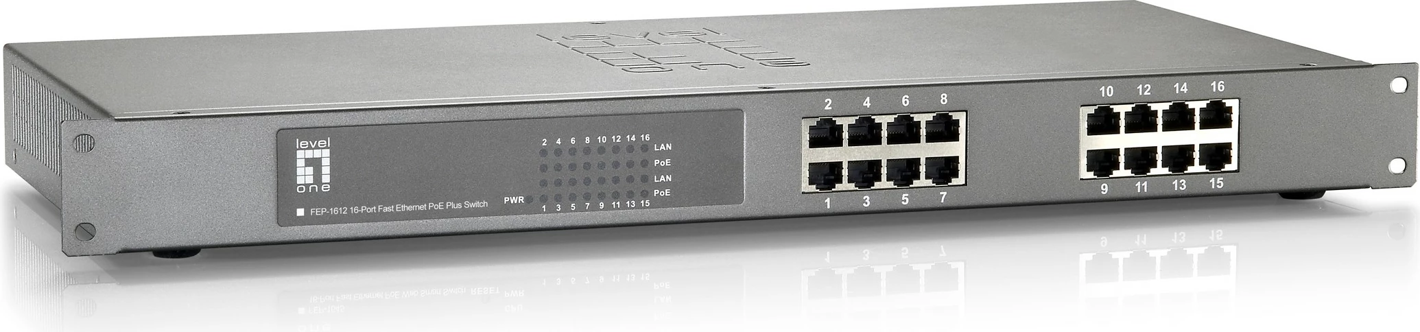 Switch LevelOne FEP-1612, 16-Port PoE, Fast Ethernet, 150W