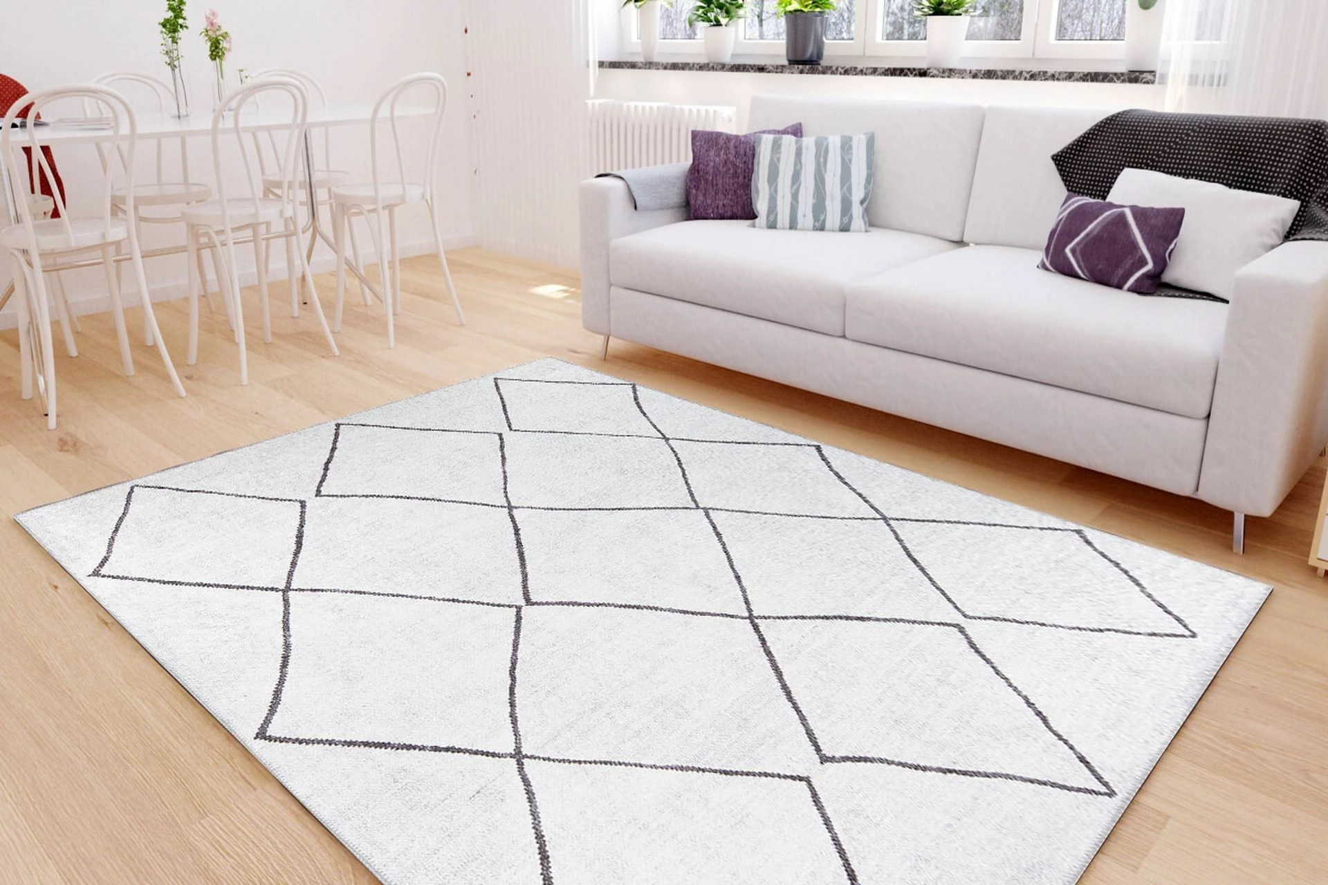Qilim (150 x 230) Conceptum Hypnose, Soul Chenille - i bardhë AL 338