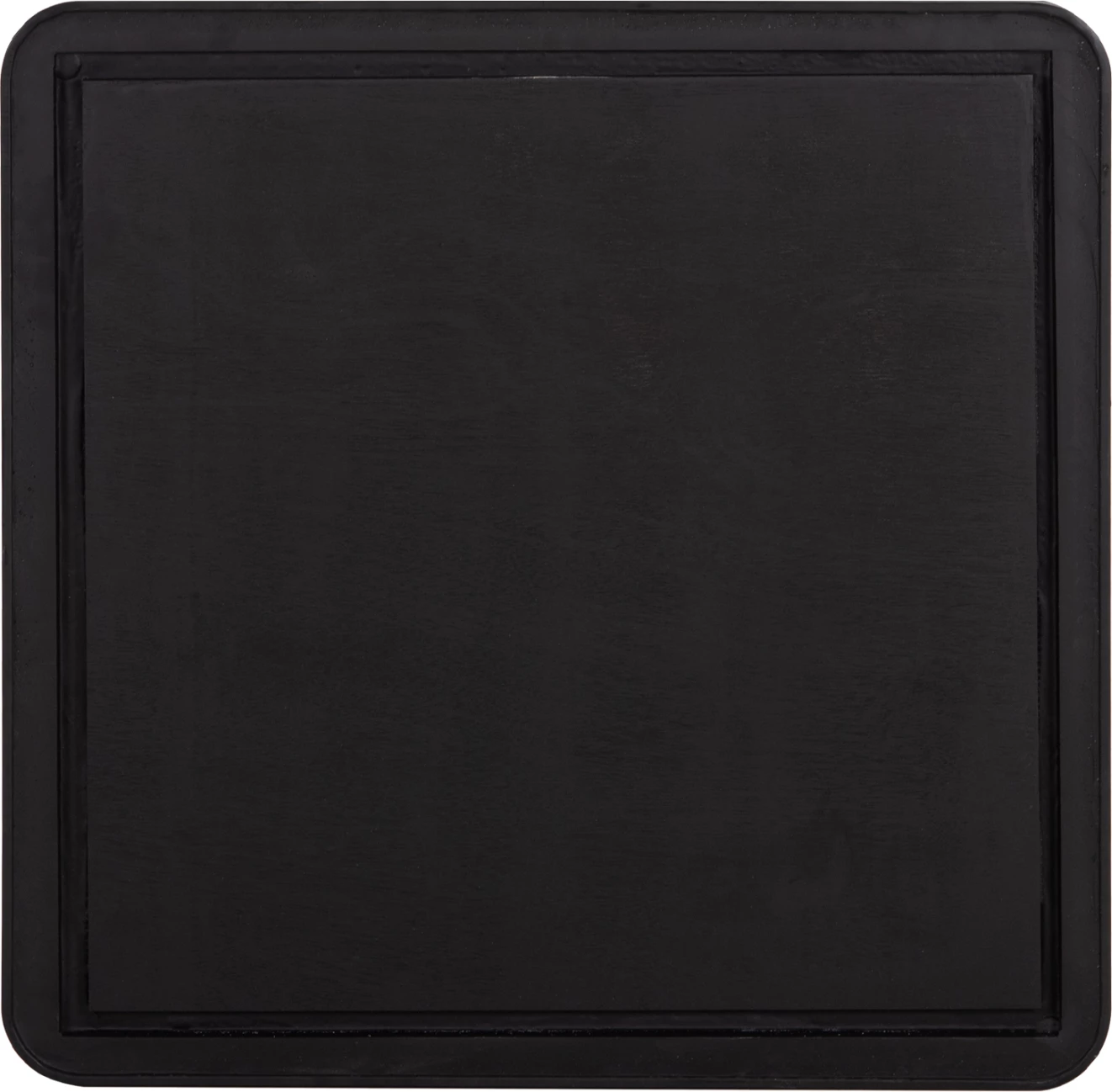 Sipërfaqe tavoline katrore prej guri të sinterizuar FH6654.01, kornizë alumini e zezë, 70x70 cm