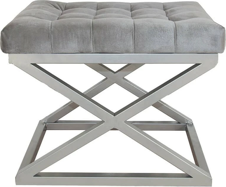 Puf Atelier del Sofa, kapraz, argjend dhe gri