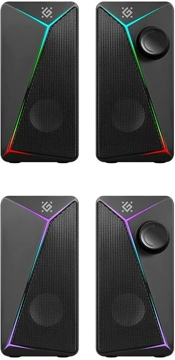 Altoparlantë Defender J5 2.0, 6W, LED, USB, të zi