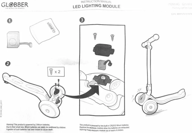 Modul zëvendësues për skuter Globber, Yakimasport