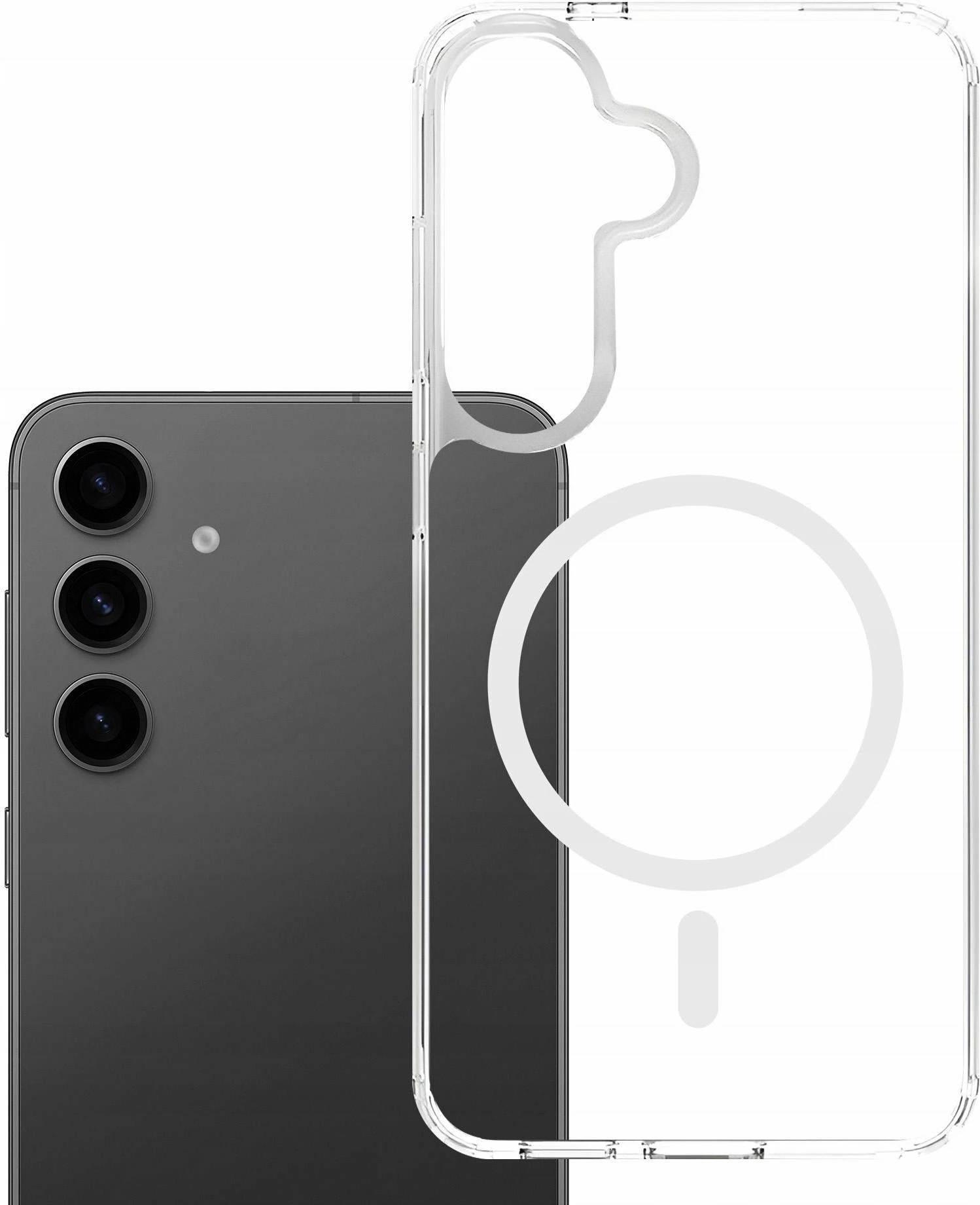 Mbështjellës 3MK Armor MagCase për Samsung Galaxy S25 FE, MagSafe, Military Grade, 1.5 mm, transparent