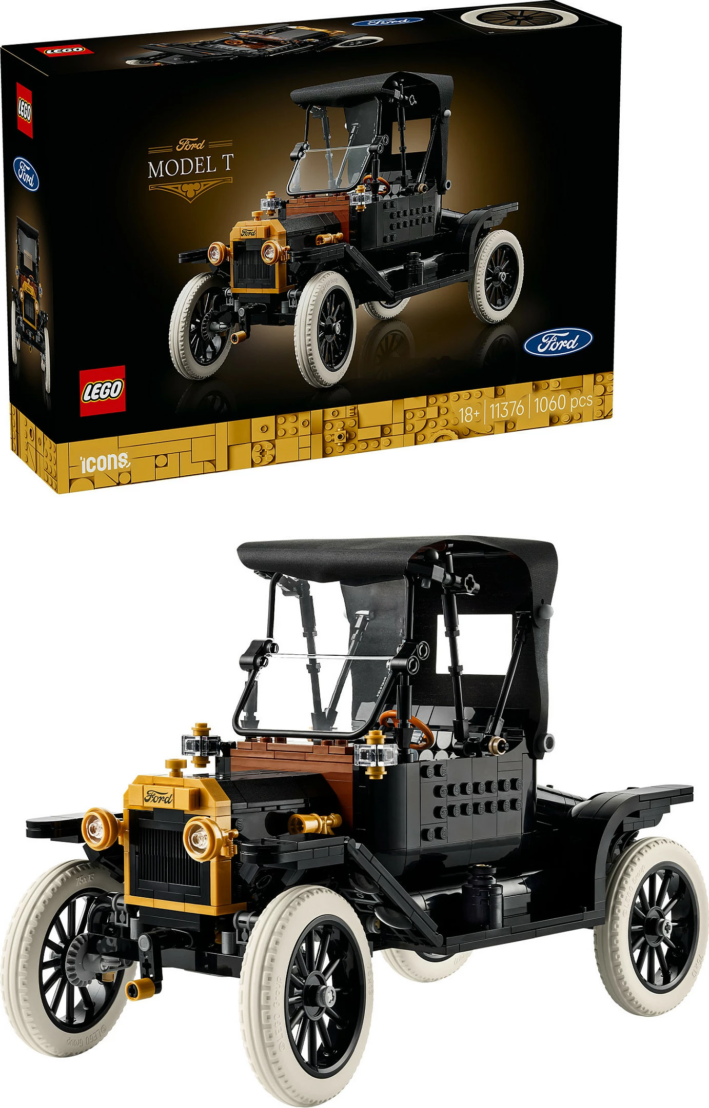 Set ndërtimi LEGO Icons Ford Model T 11376, 1060 copë, multicolor
