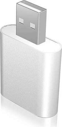 Adapter audio USB IcyBox IB-AC527, i bardhë