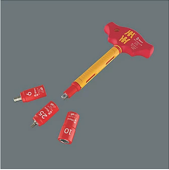 Set kaçavidash VDE Wera Kraftform Kompakt 24 Allrounder 1, kuqe/verdhe