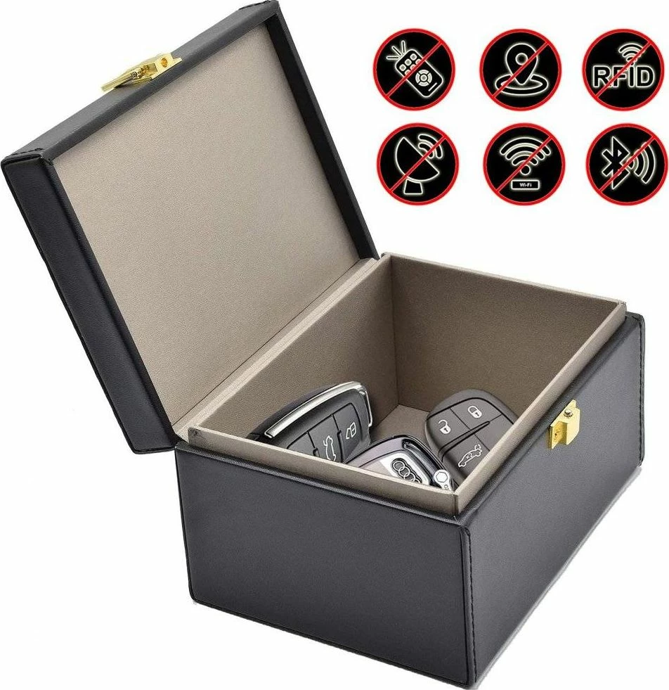 Kuti Faraday anti-vjedhje Hurtel Faraday Box 16x12x9 cm, e zezë
