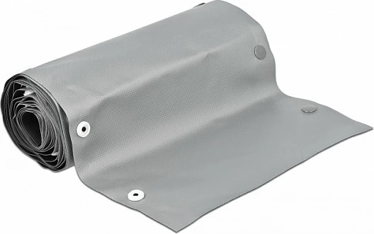 Mbrojtëse kabllosh DeLOCK, 2 m x 50 mm, PVC, me butona snap, -15 deri 85°C, gri
