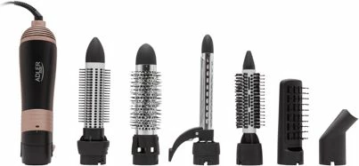Tharëse flokësh me brushë stilimi Adler AD 2022 1000W, 6 koka, 34 mm, e zezë