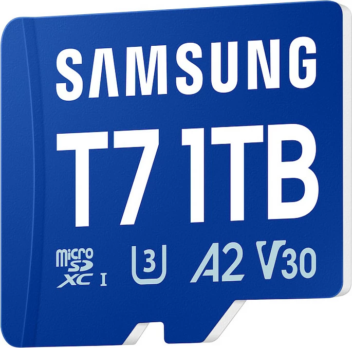 Kartelë memorje microSDXC Samsung T7 1TB, UHS-I U3 A2 V30, 170MB/s, blu