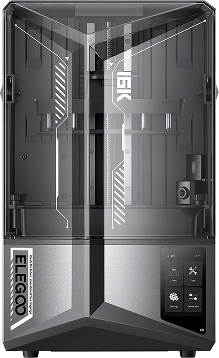 Printer 3D, Elegoo, Saturn 4 Ultra 16K, ekran 10-inch 16K, shpejtësi deri 150 mm/h, Wi‑Fi, kamerë AI, nivelim automatik