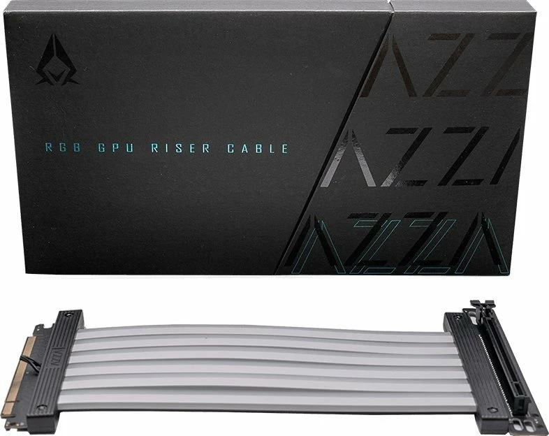 Kabllo riser PCIe Azza 20R-L_90 ARGB PCIe 3.0 x16 0.2 m e bardhë