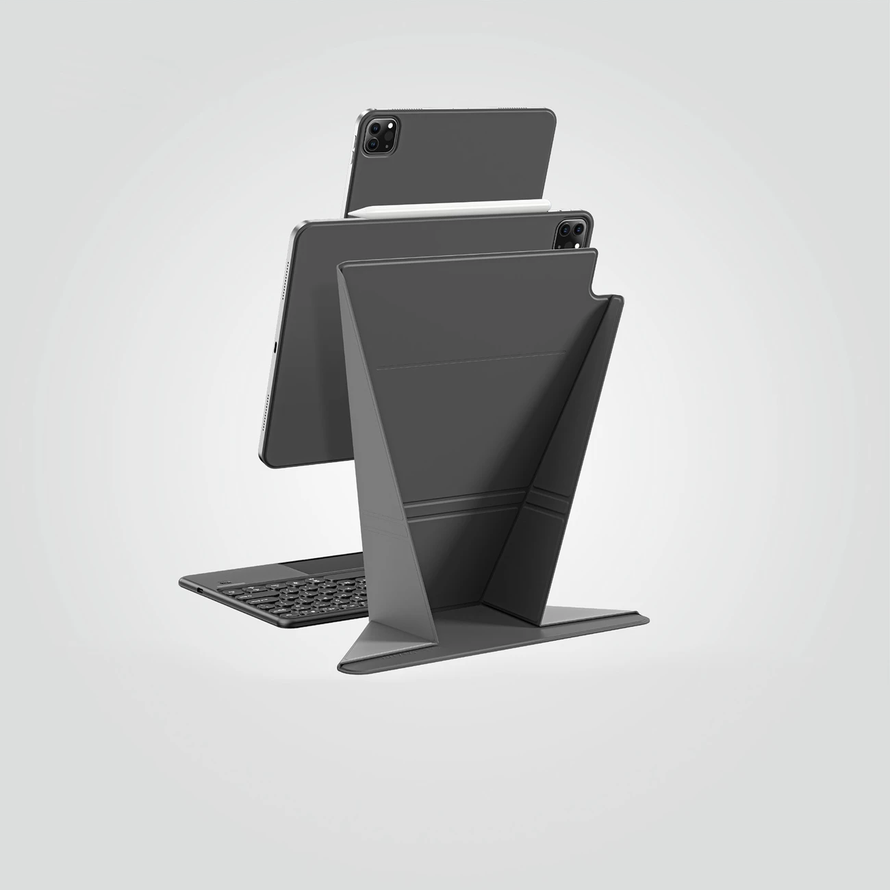 Mbështjellës tabletë, AmazingThing, Matte Pro Mag Folio with Stand, për iPad Air 11" M3 (2025), magnetik me qëndrim, i zi