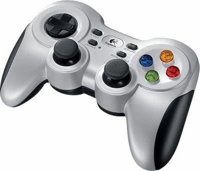 Gamepad Logitech F710 (940-000145), wireless 2.4 GHz, për PC, silver