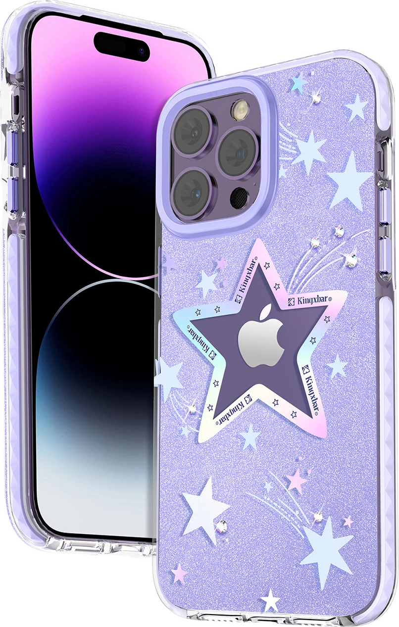 Mbështjellës Kingxbar Heart Star Series për iPhone 14 Plus, vjollcë star