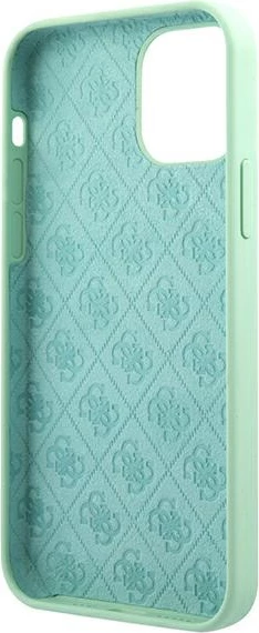 Mbështjellës Guess për iPhone 12 Pro Max 6.7", Silicone Vintage Gold Logo, Gjelbër