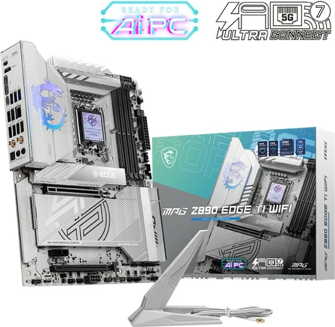 Pllakë amë MSI MPG Z890 Edge TI WIFI, Intel, DDR5, e bardhë