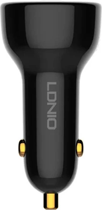 Karikues veture LDNIO C101, 100W, USB + USB-C, me kabllo USB-C në Lightning, Zi