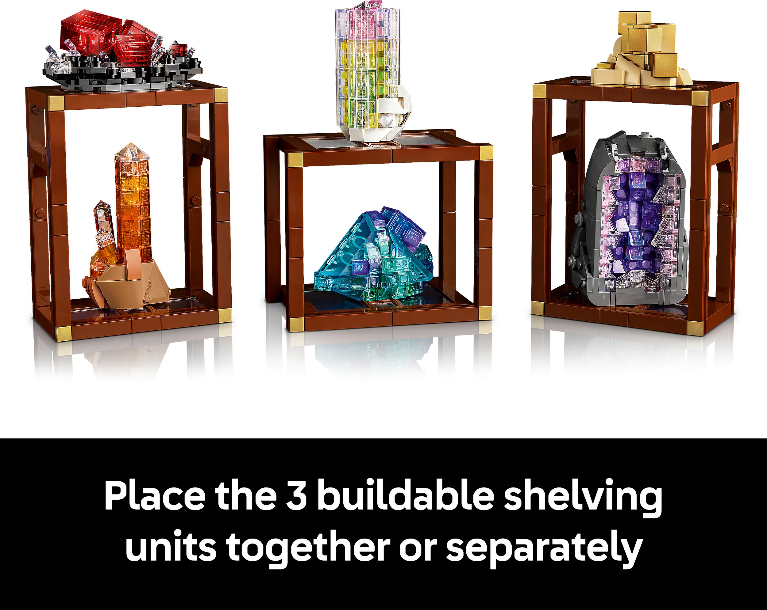 Set LEGO Ideas Mineral Collection 21362, 880 copë, 18+, shumëngjyrësh