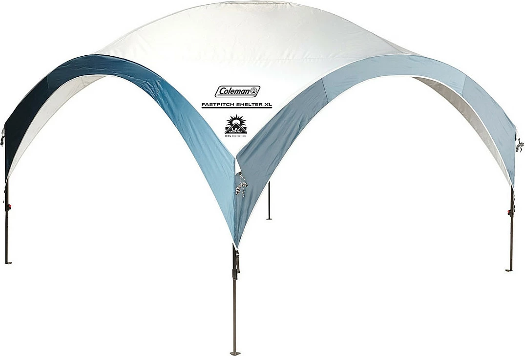 Pavijon Coleman Fast Pitch Shelter XL, 20.25 m², UPF 50+, blu/bardhë