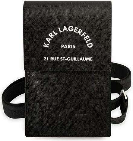 Çantë për telefon Karl Lagerfeld Embossed RSG, e zezë