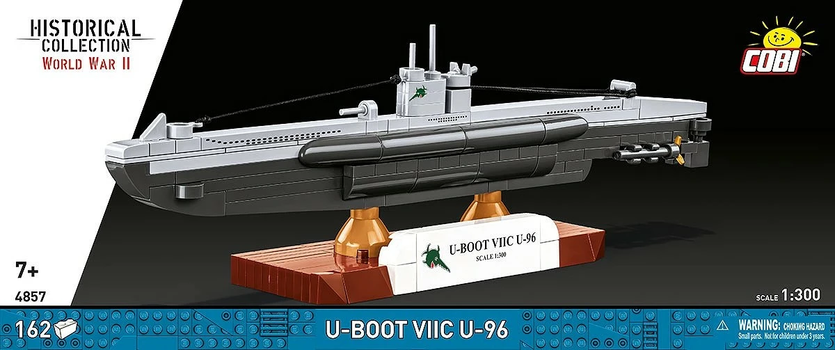 Set blloqe ndërtimi, Cobi, U-Boat VIIC U-96 COBI-4857, 162 pjesë, shkallë 1:300