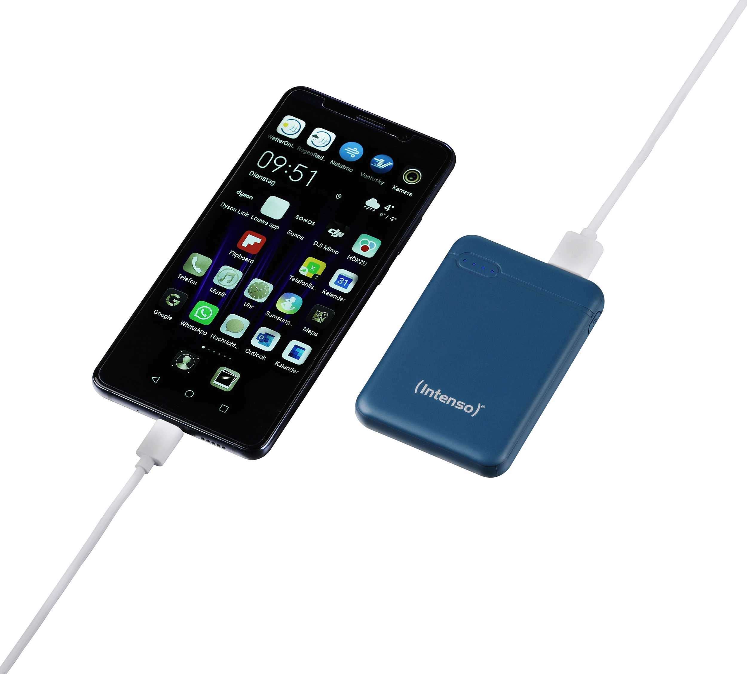 Powerbank Intenso XS5000, 5000 mAh, USB-C/USB-A, petrol