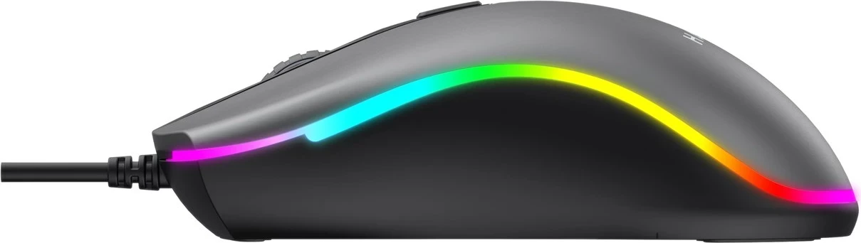 Maus HAVIT MS72, universal, me kabllo USB, i zi, me ndriçim LED