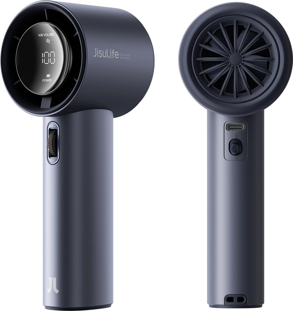Ventilator dore Jisulife Pro1 FA53, 3600 mAh, ekran LED, USB-C, kaltër e errët 7