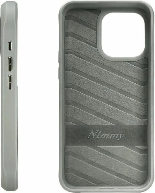 Kuti për iPhone 15 Pro Nimmy Glasses Cool Cat, gri