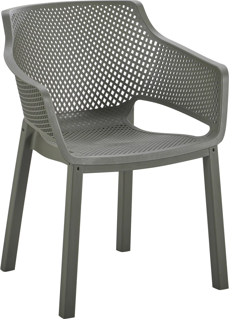 Karrige me mbështetëse për ngrënie, polipropilen, ngjyrë ulli e errët, PEGGY FH6368.05, 60x55x79cm