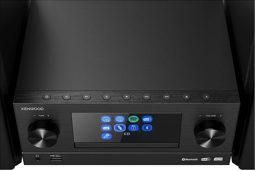 Mini sistem audio Kenwood M-9000S, Micro Hi-Fi 50 W, Bluetooth, CD/USB, Internet Radio/Spotify, i zi