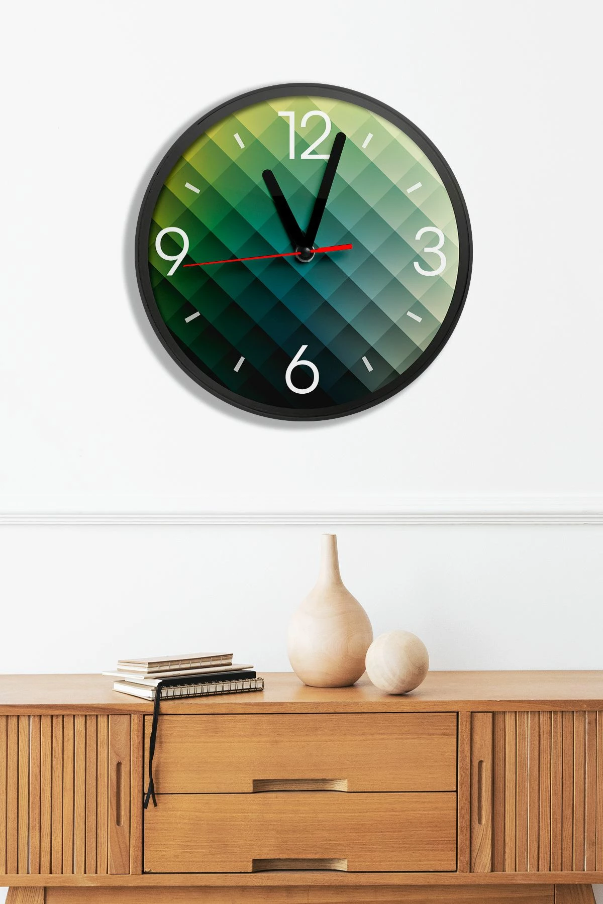 Orë muri dekorative MDF, shumëngjyrëshe, Wallity, Artavessa3Dclock12