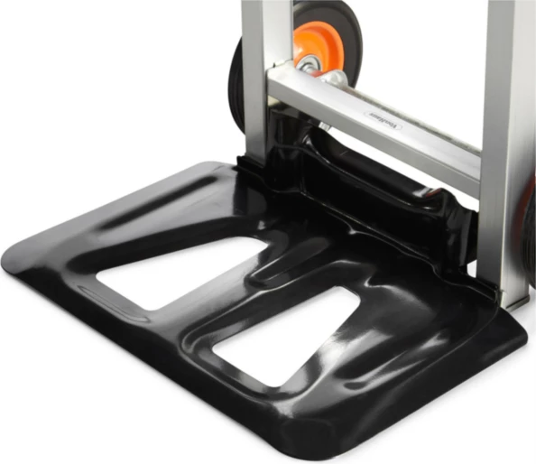 karrocë transporti paluese VONHAUS 3515167, deri 90kg, dorezë 108cm, argjendtë/portokalli