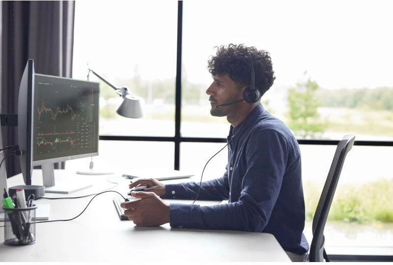 Kufje me mikrofon HP Poly EncorePro 320 USB-C monaural, e zezë